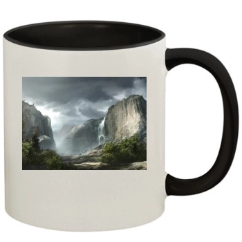 Mountains 11oz Colored Inner & Handle Mug