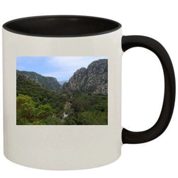 Mountains 11oz Colored Inner & Handle Mug