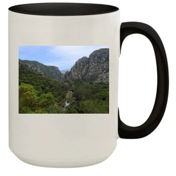 Mountains 15oz Colored Inner & Handle Mug