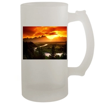 Mountains 16oz Frosted Beer Stein