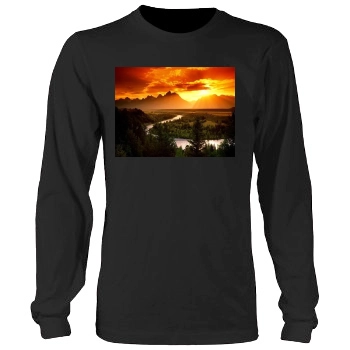 Mountains Men's Heavy Long Sleeve TShirt