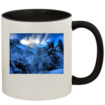 Mountains 11oz Colored Inner & Handle Mug