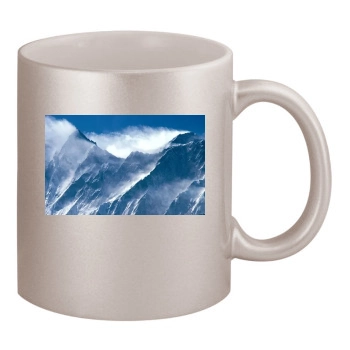 Mountains 11oz Metallic Silver Mug