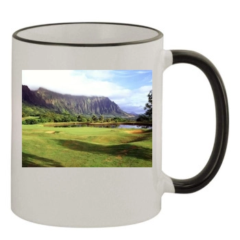 Mountains 11oz Colored Rim & Handle Mug