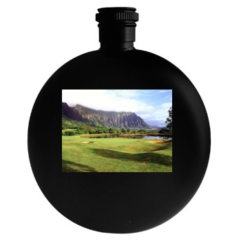 Mountains Round Flask