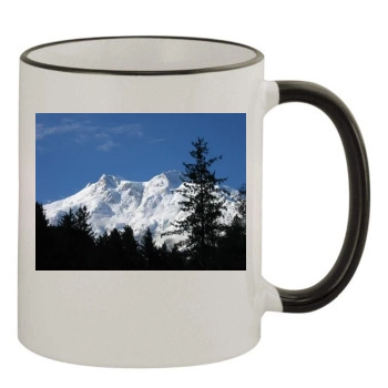 Mountains 11oz Colored Rim & Handle Mug