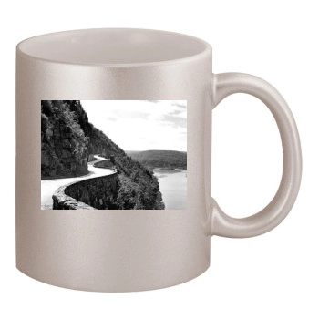 Mountains 11oz Metallic Silver Mug