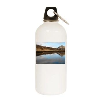 Mountains White Water Bottle With Carabiner