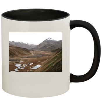 Mountains 11oz Colored Inner & Handle Mug