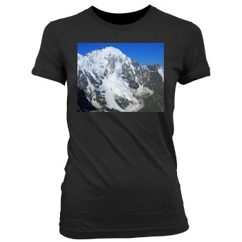 Mountains Women's Junior Cut Crewneck T-Shirt