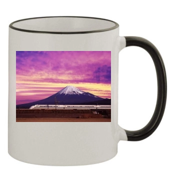 Mountains 11oz Colored Rim & Handle Mug