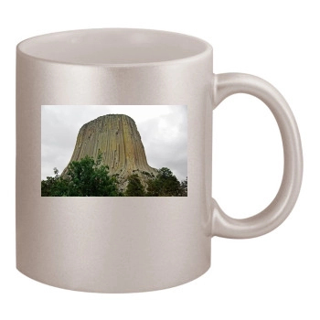 Mountains 11oz Metallic Silver Mug