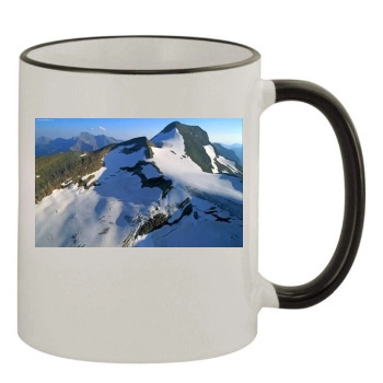 Mountains 11oz Colored Rim & Handle Mug