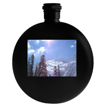 Mountains Round Flask