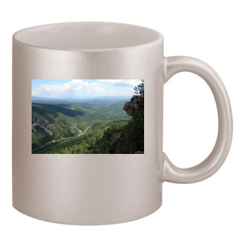 Mountains 11oz Metallic Silver Mug