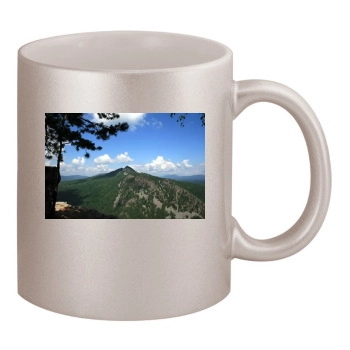 Mountains 11oz Metallic Silver Mug