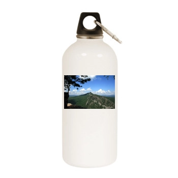 Mountains White Water Bottle With Carabiner