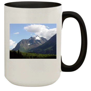 Mountains 15oz Colored Inner & Handle Mug