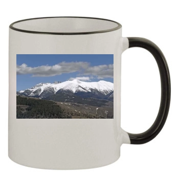 Mountains 11oz Colored Rim & Handle Mug