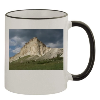 Mountains 11oz Colored Rim & Handle Mug