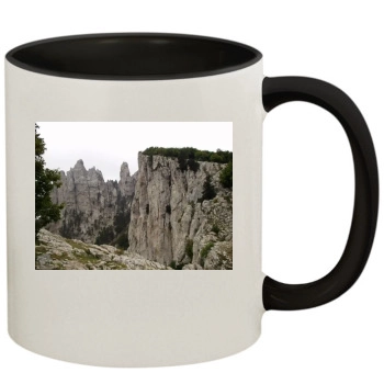 Mountains 11oz Colored Inner & Handle Mug