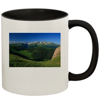 Mountains 11oz Colored Inner & Handle Mug