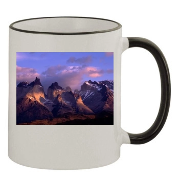 Mountains 11oz Colored Rim & Handle Mug