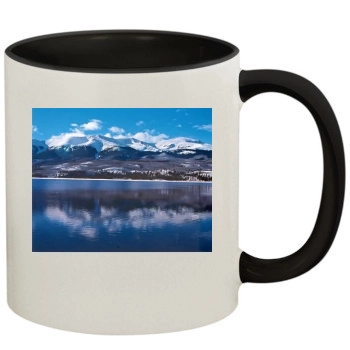 Mountains 11oz Colored Inner & Handle Mug