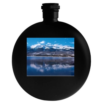 Mountains Round Flask