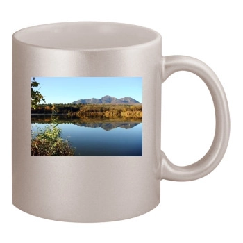 Mountains 11oz Metallic Silver Mug