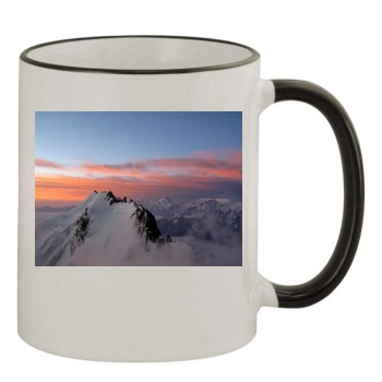 Mountains 11oz Colored Rim & Handle Mug