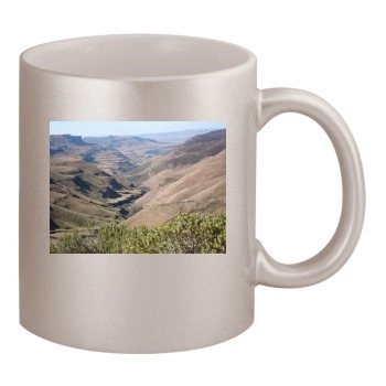 Mountains 11oz Metallic Silver Mug