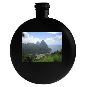 Mountains Round Flask