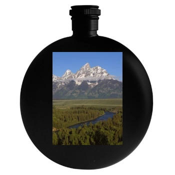 Mountains Round Flask