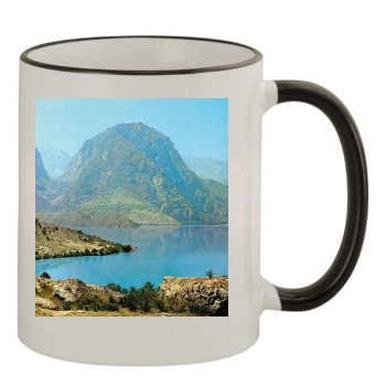 Mountains 11oz Colored Rim & Handle Mug