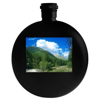 Mountains Round Flask