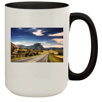 Mountains 15oz Colored Inner & Handle Mug