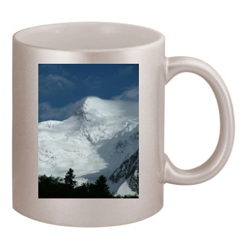 Mountains 11oz Metallic Silver Mug