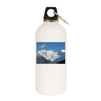 Mountains White Water Bottle With Carabiner