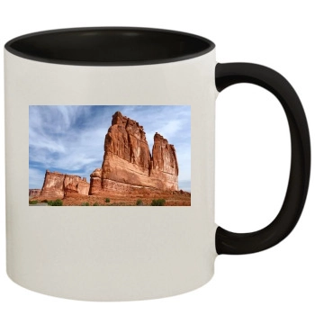 Mountains 11oz Colored Inner & Handle Mug