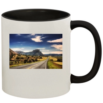 Mountains 11oz Colored Inner & Handle Mug