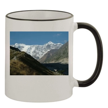 Mountains 11oz Colored Rim & Handle Mug