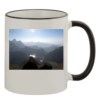 Mountains 11oz Colored Rim & Handle Mug