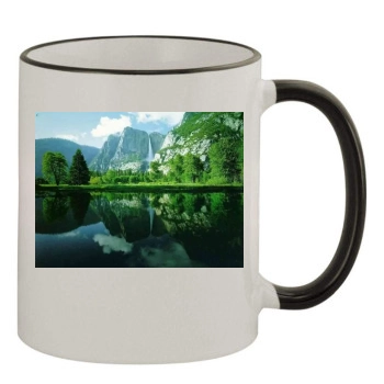 Mountains 11oz Colored Rim & Handle Mug