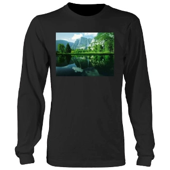 Mountains Men's Heavy Long Sleeve TShirt