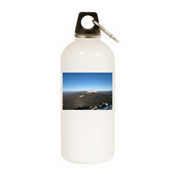 Mountains White Water Bottle With Carabiner