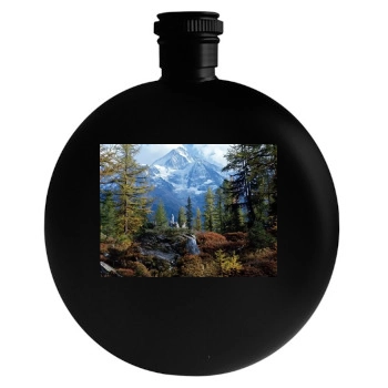 Mountains Round Flask