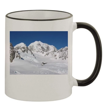 Mountains 11oz Colored Rim & Handle Mug