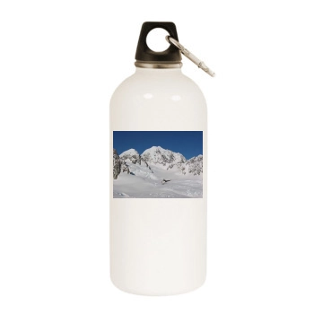 Mountains White Water Bottle With Carabiner