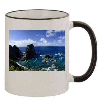 Mountains 11oz Colored Rim & Handle Mug